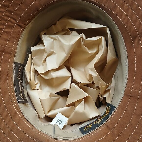 Sima International Men Vintage 100% Suede‎ Made in USA Trimmed Hat Fedora Size M - Picture 15 of 16